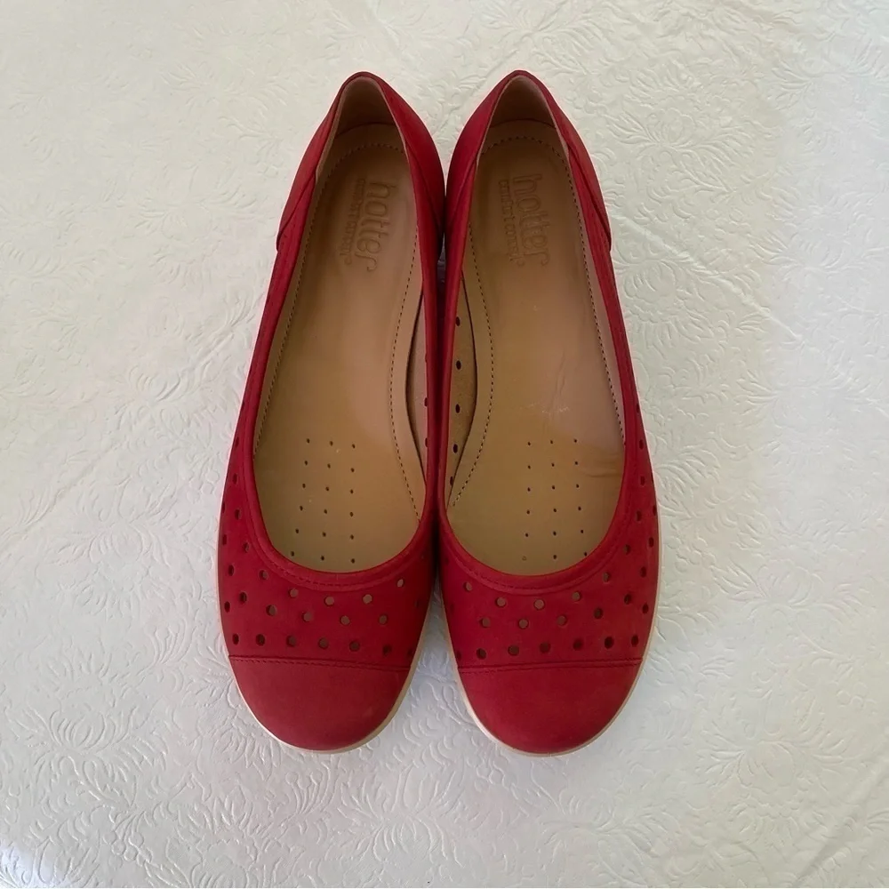 Hotter Comfort Concepts Livvy Red Leather Walking Shoe